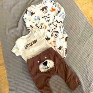 Carter’s boys dog bodysuit jogger